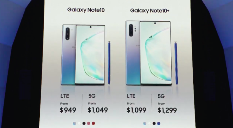 三星note 10  发布:产品惊艳,5g 真香,但价格过于感人