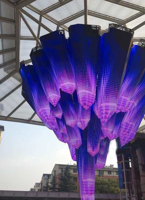 3dled显示屏引爆朋友圈_水晶造型led屏现身西安!
