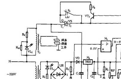 點焊機控制板電路圖(二) 電路工作原理